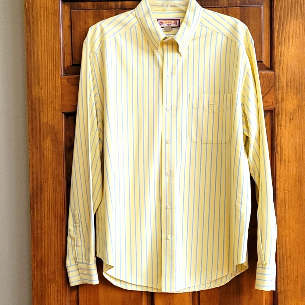 Caribbean Joe Mens long sleeve dress shirt  - Size Large